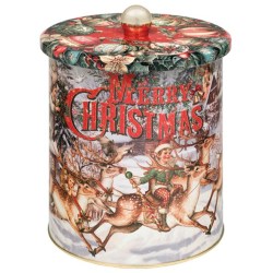 VIN2964 Vintage Christmas Biscuit Barrel